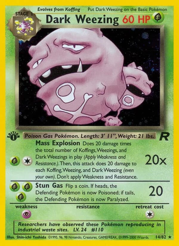 Dark Weezing [1st Edition] Team Rocket 14 Pokémon card