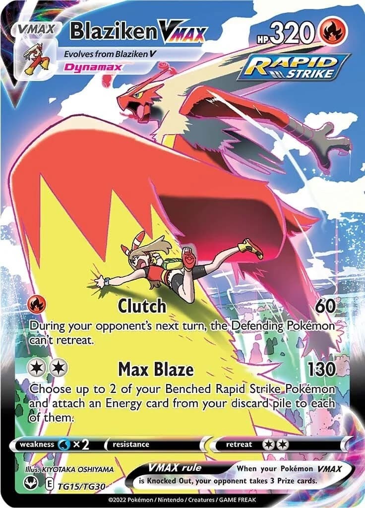 Blaziken VMAX Silver Tempest TG15 Pokémon card