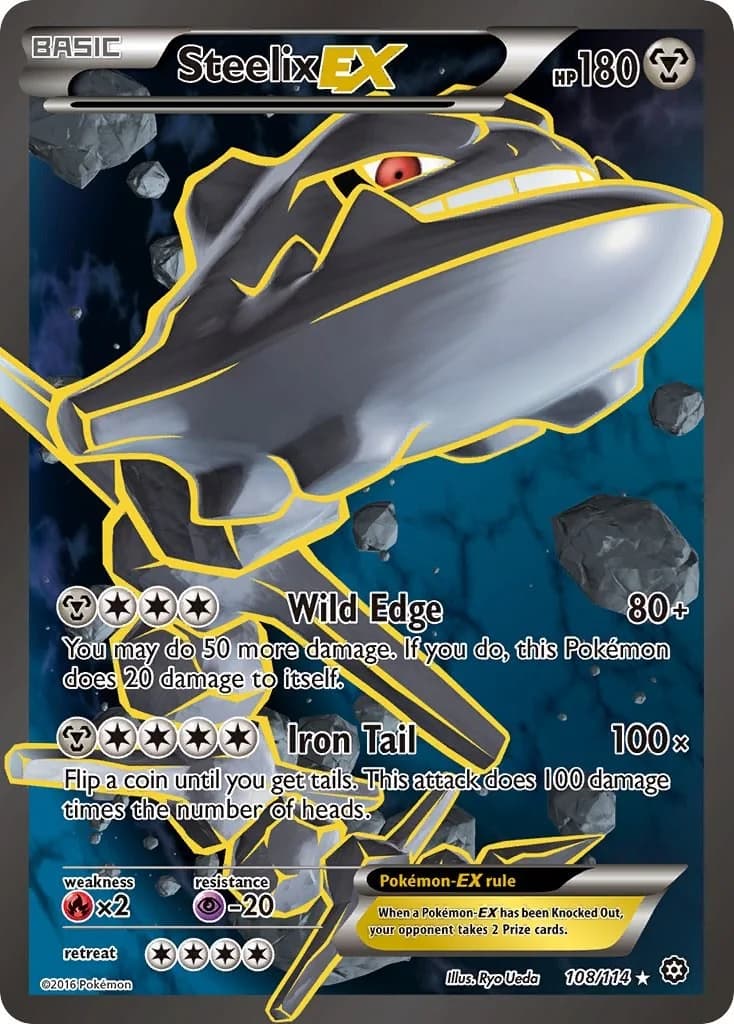Steelix EX Steam Siege 108 Pokémon card