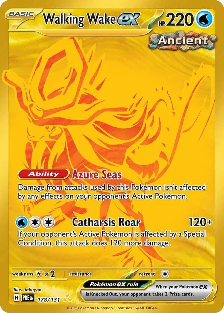 Walking Wake ex Prismatic Evolutions 178 Pokémon card