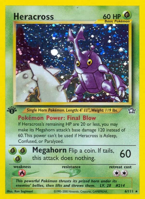 Heracross [1st Edition] Neo Genesis 6 Pokémon card