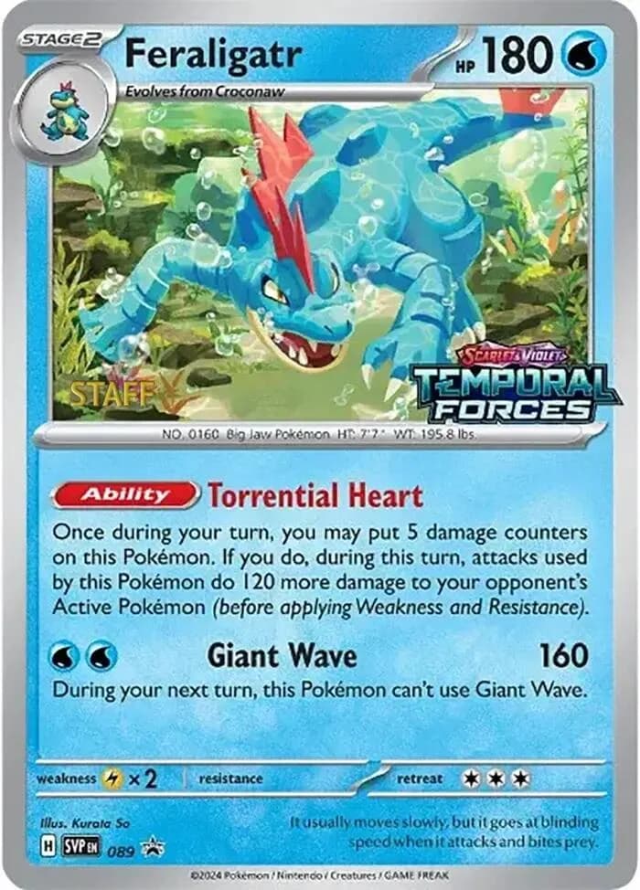 Feraligatr [Staff] Promo 89 Pokémon card