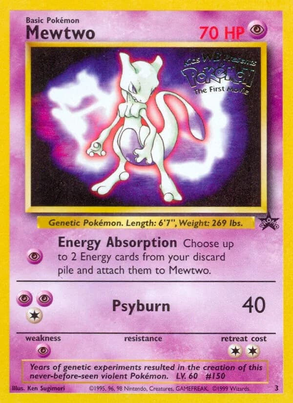 Mewtwo Promo 3 Pokémon card