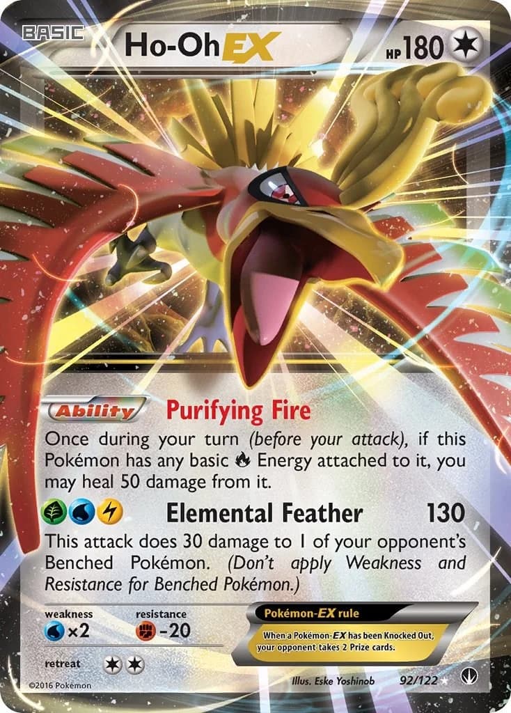 Ho-Oh EX BREAKpoint 92 Pokémon card
