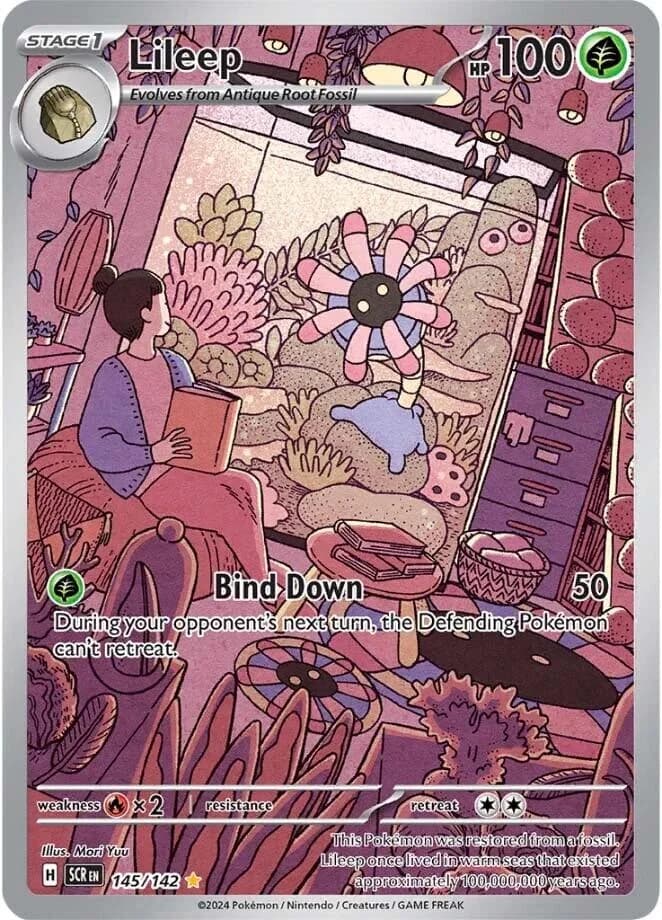 Lileep Stellar Crown 145 Pokémon card