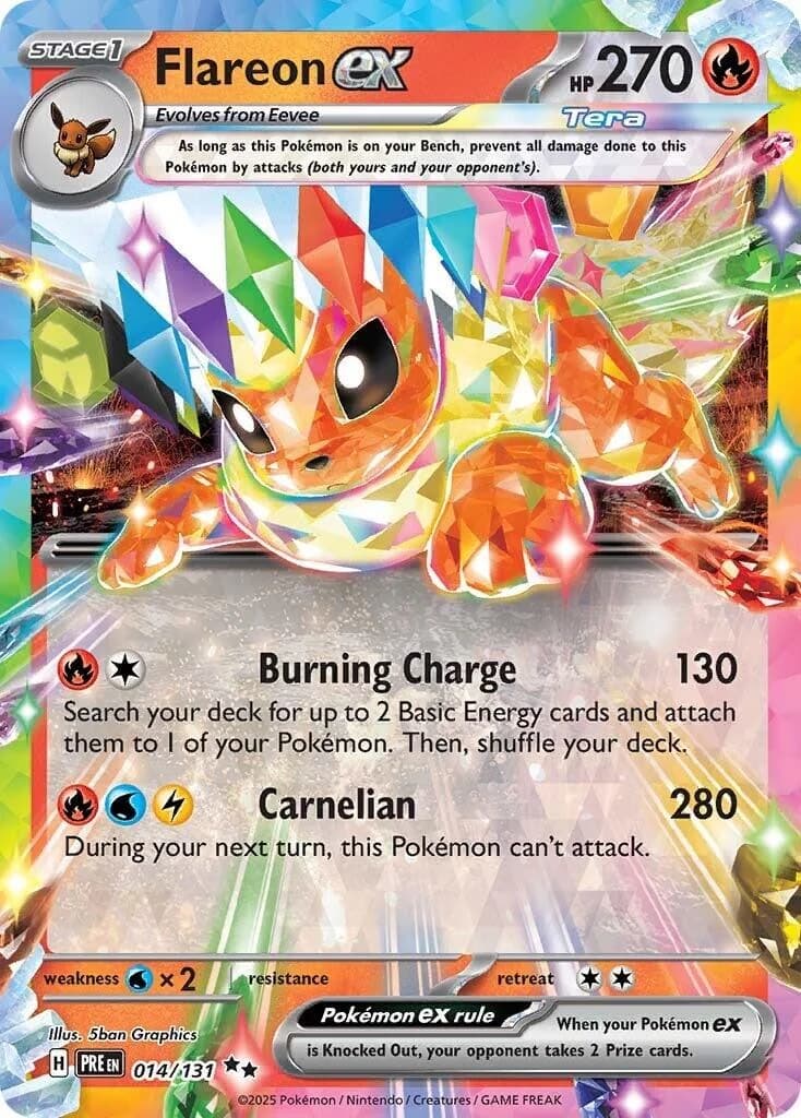 Flareon ex Prismatic Evolutions 14 Pokémon card