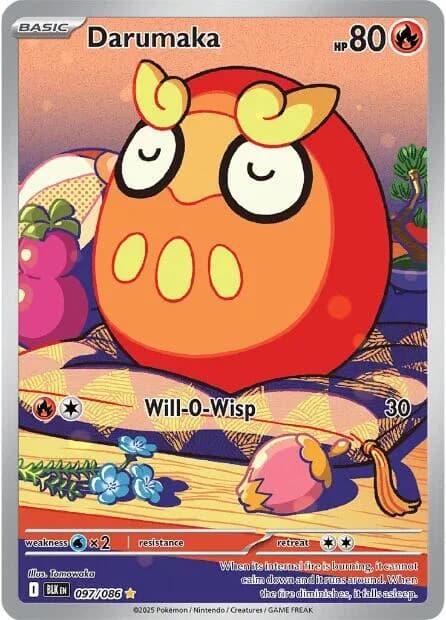 Darumaka Black Bolt 97 Pokémon card