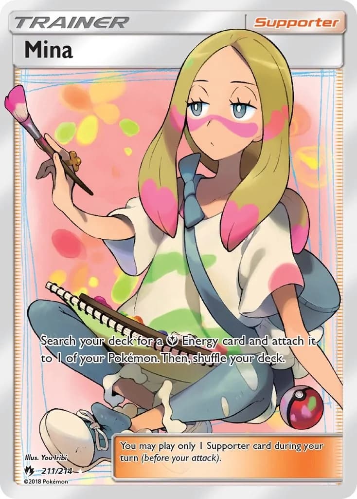 Mina Lost Thunder 211 Pokémon card