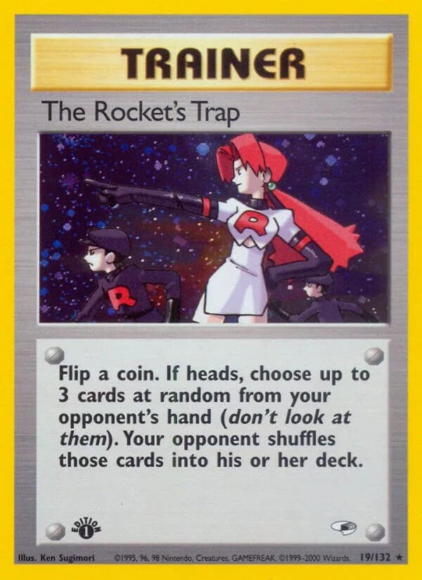 The Rocket's Trap [1st Edition] Gym Heroes 19 Pokémon card