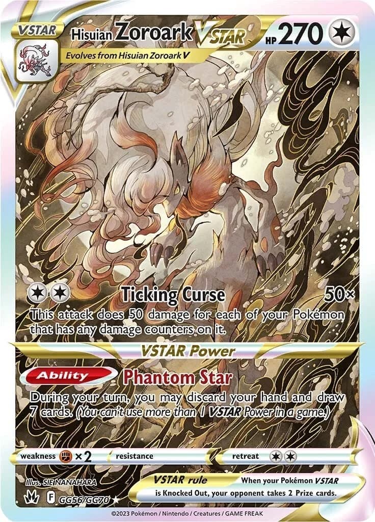 Hisuian Zoroark VSTAR Crown Zenith GG56 Pokémon card