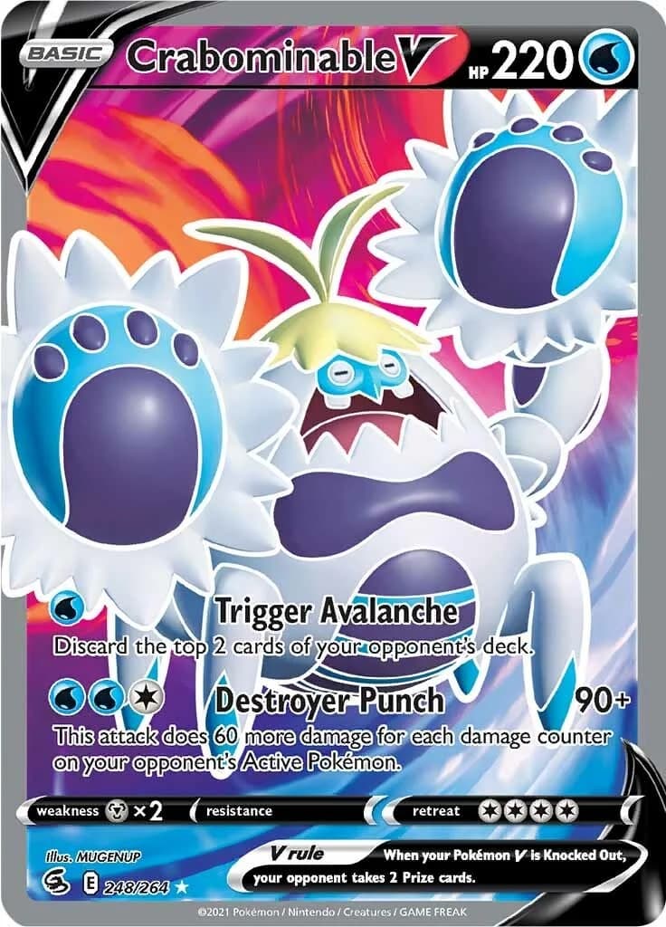 Crabominable V Fusion Strike 248 Pokémon card