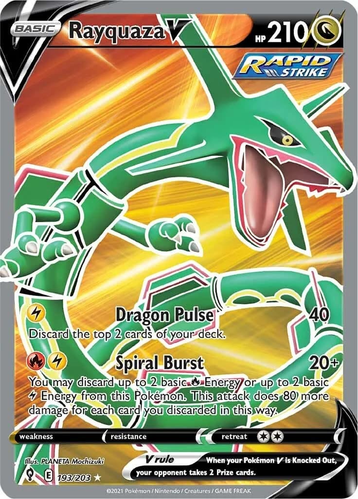 Rayquaza V Evolving Skies 193 Pokémon card