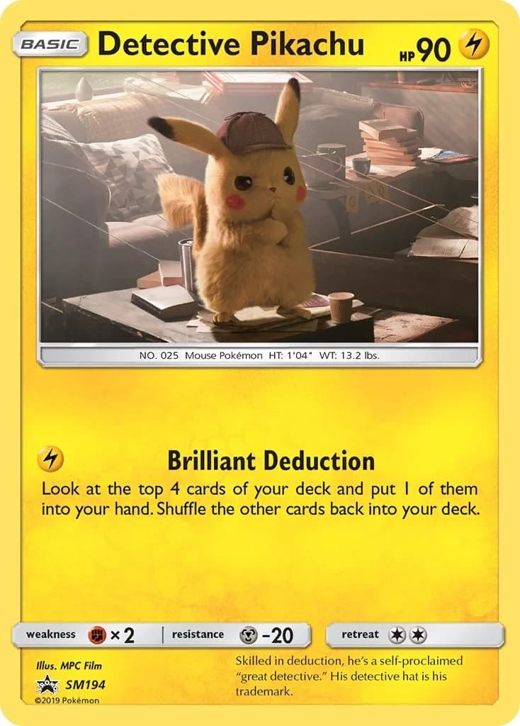 Detective Pikachu Promo SM194 Pokémon card