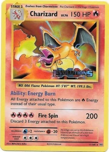 Charizard [Prerelease] Evolutions 11 Pokémon card
