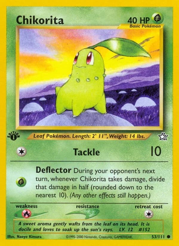 Chikorita [1st Edition] Neo Genesis 53 Pokémon card