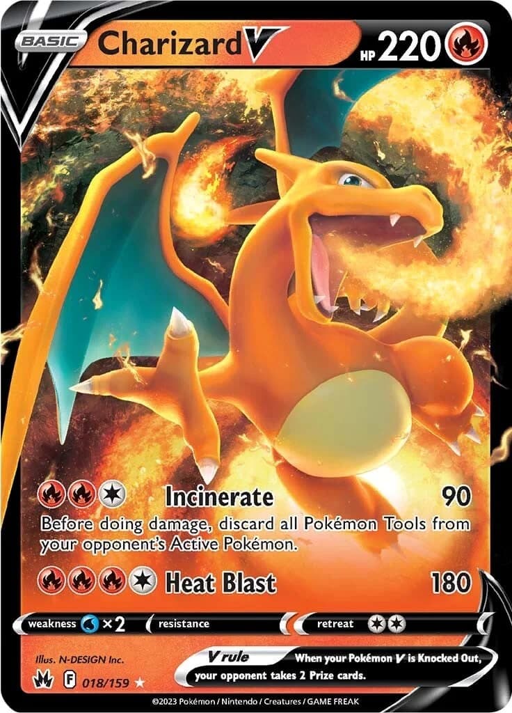 Charizard V Crown Zenith 18 Pokémon card