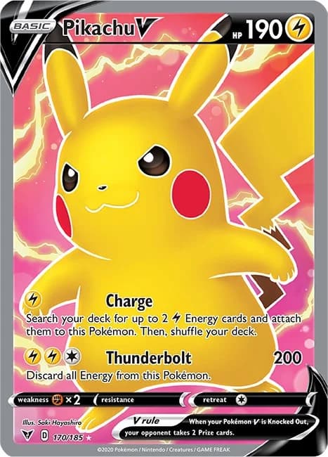Pikachu V Vivid Voltage 170 Pokémon card