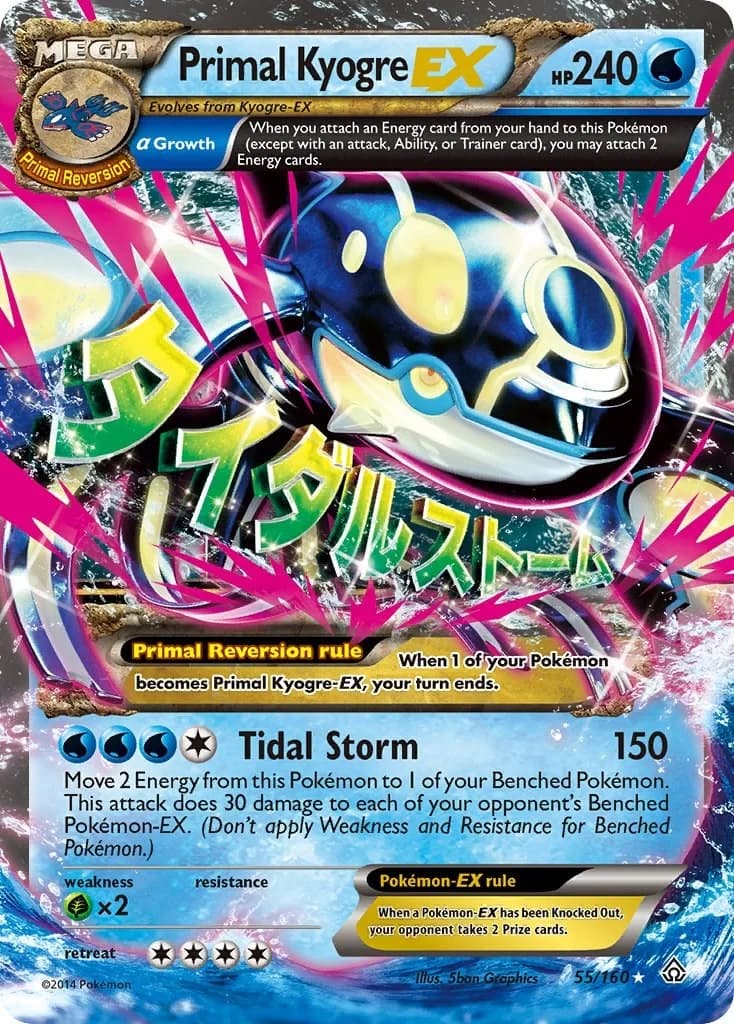 Primal Kyogre EX Primal Clash 55 Pokémon card
