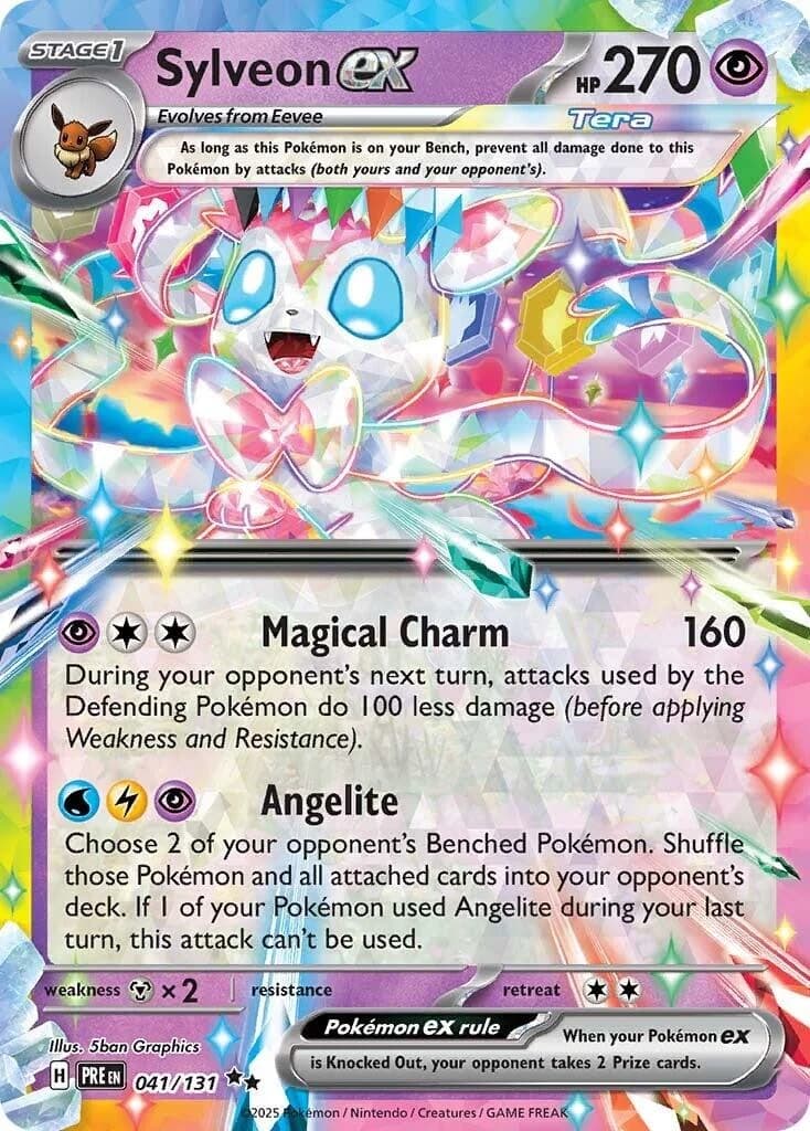Sylveon ex Prismatic Evolutions 41 Pokémon card