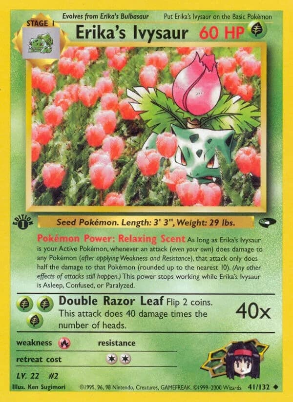 Erika's Ivysaur [1st Edition] Gym Challenge 41 Pokémon card