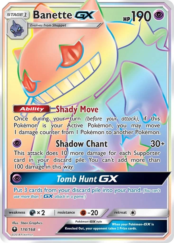 Banette GX Celestial Storm 174 Pokémon card