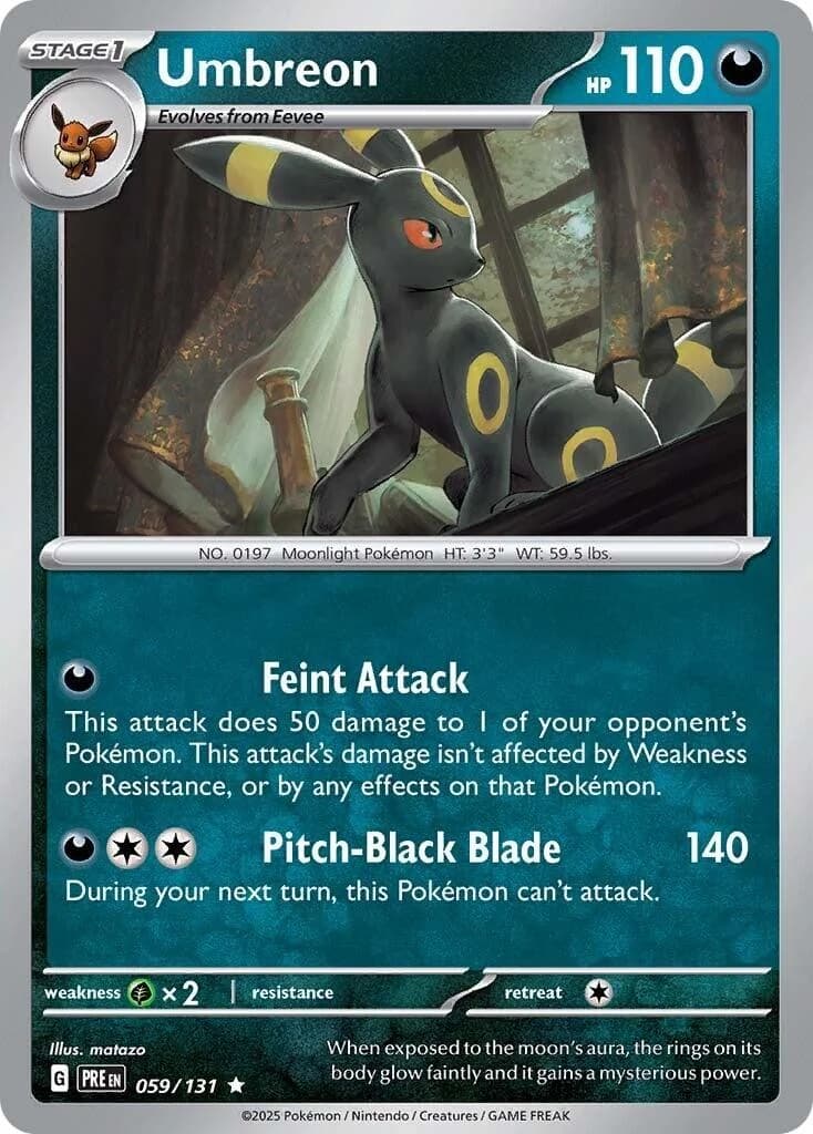 Umbreon Prismatic Evolutions 59 Pokémon card