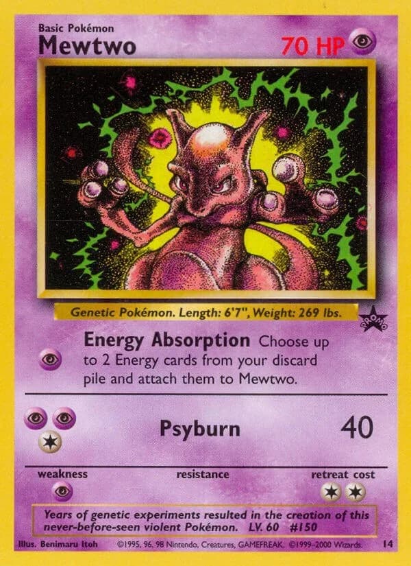 Mewtwo Promo 14 Pokémon card