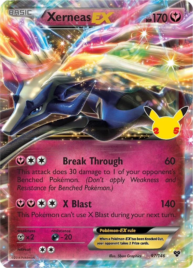 Xerneas EX Celebrations 97 Pokémon card
