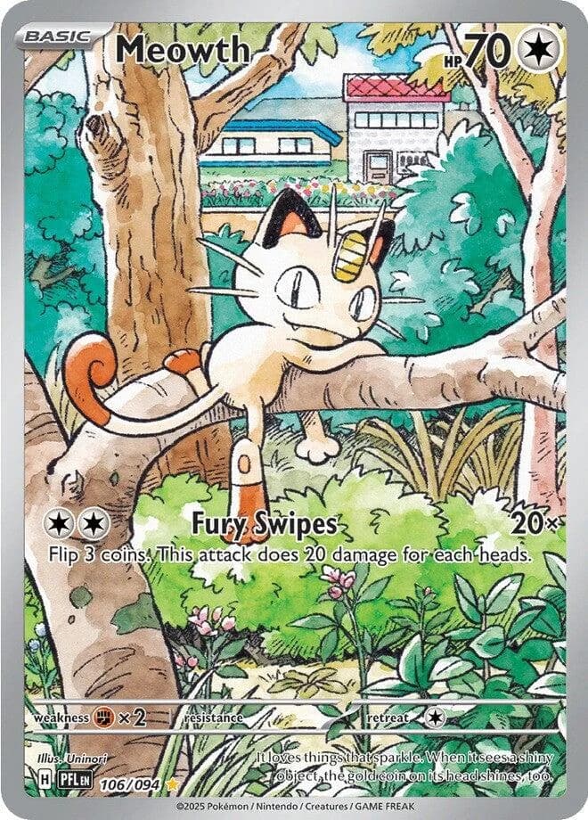 Meowth Phantasmal Flames 106 Pokémon card