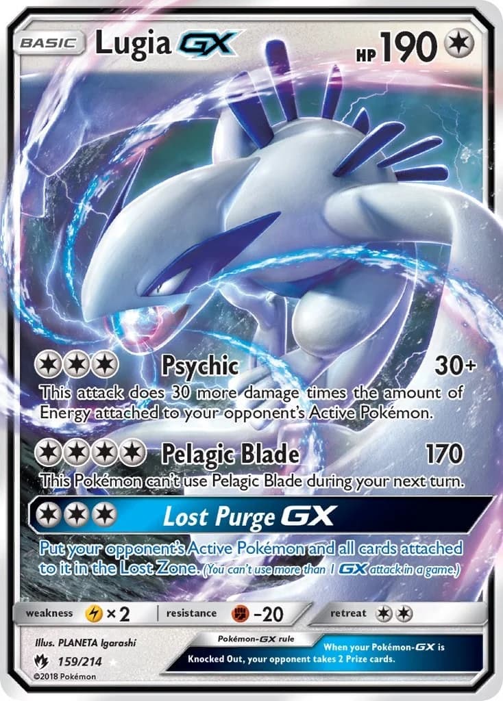 Lugia GX Lost Thunder 159 Pokémon card