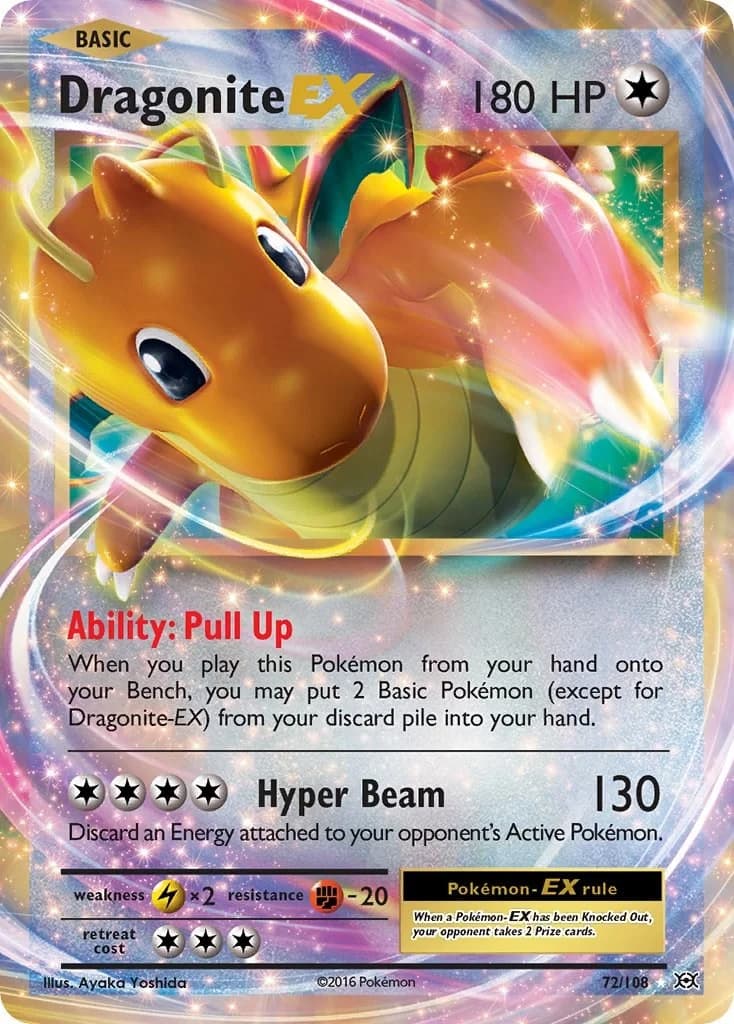 Dragonite EX Evolutions 72 Pokémon card
