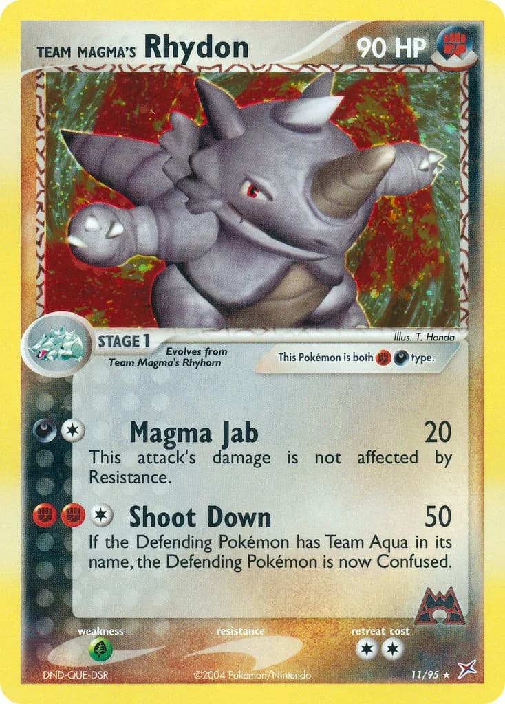 Rhydon Team Magma & Team Aqua 11 Pokémon card