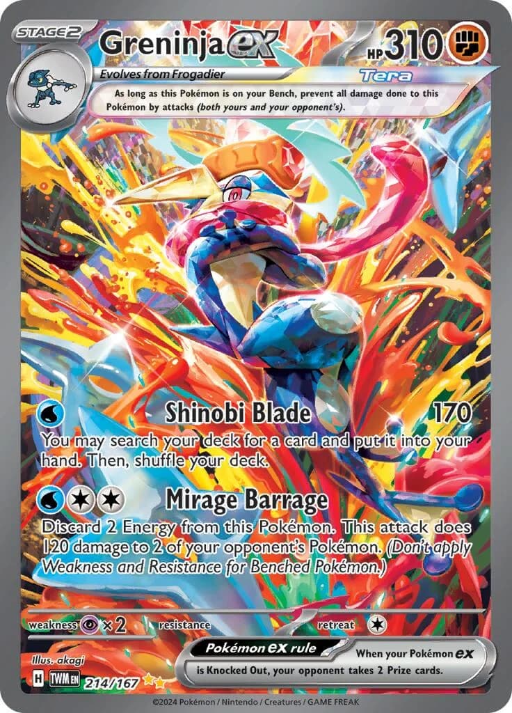 Greninja ex Twilight Masquerade 214 Pokémon card