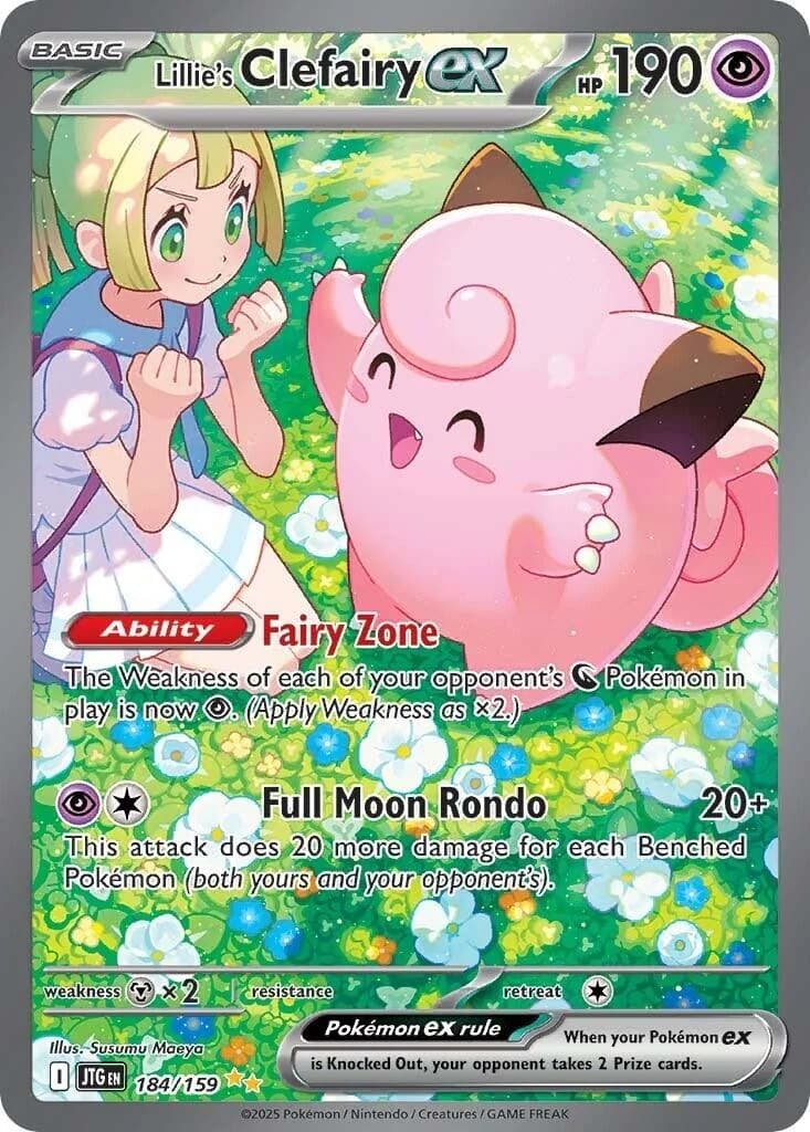 Lillie's Clefairy Ex Journey Together 184 Pokémon card