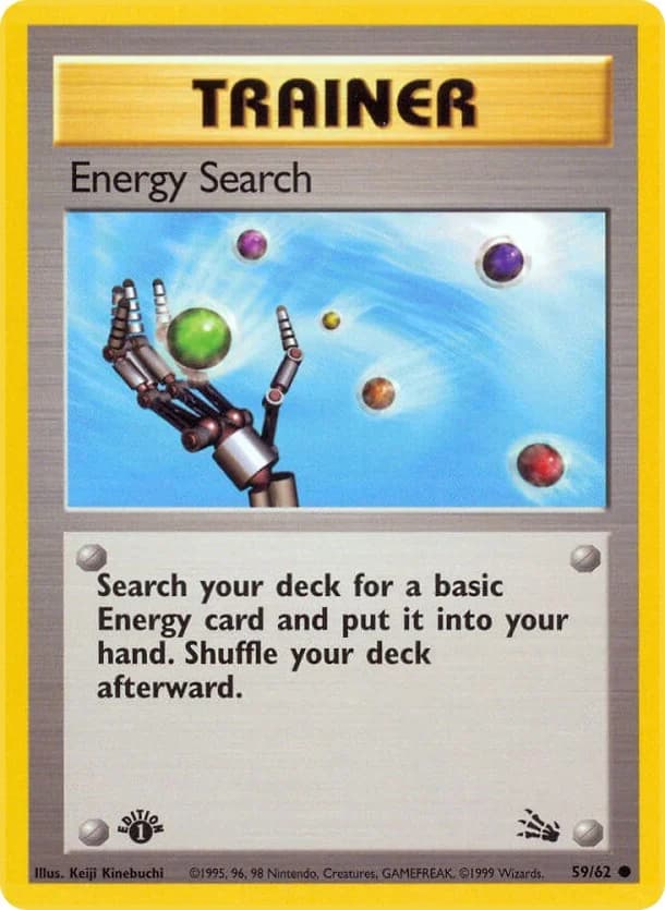 Energy Search [1st Edition] Fossil 59 Pokémon card