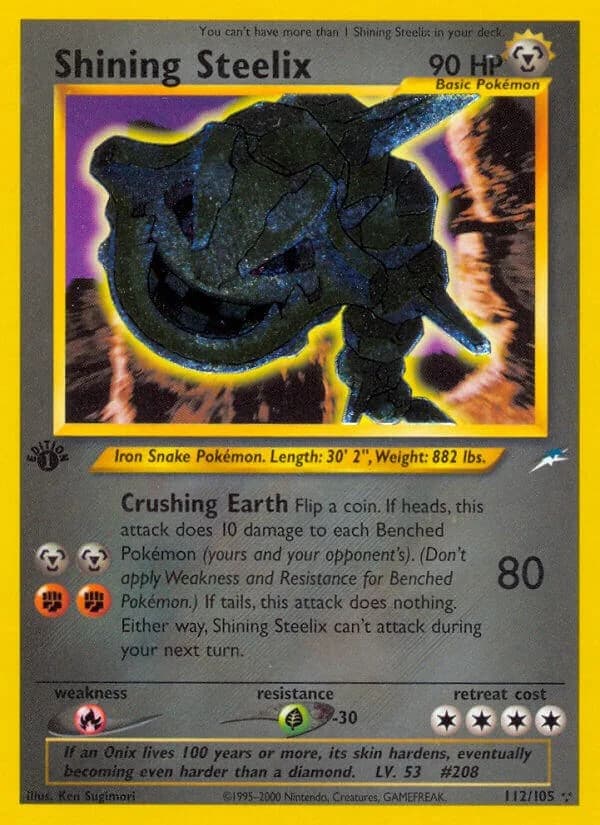 Shining Steelix [Unlimited] Neo Destiny 112 Pokémon card