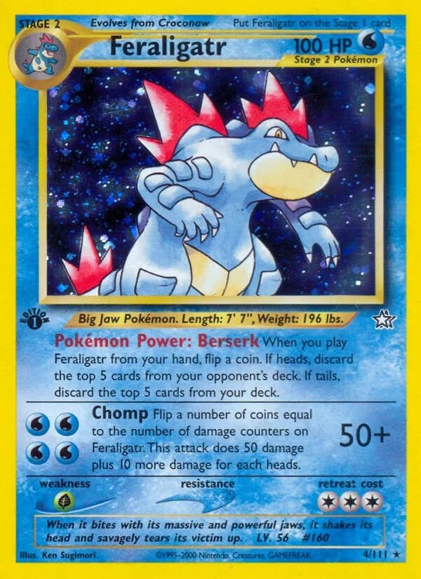 Feraligatr [1st Edition] Neo Genesis 4 Pokémon card