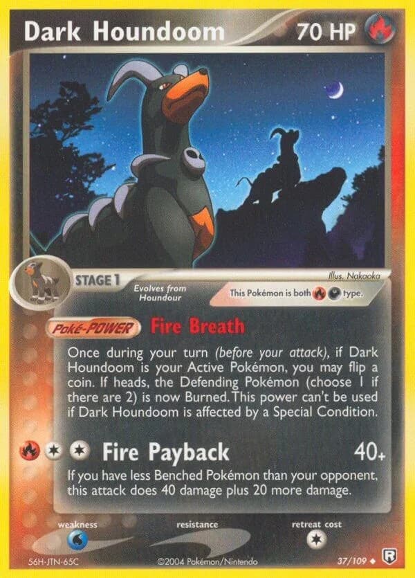Dark Houndoom Team Rocket Returns 37 Pokémon card