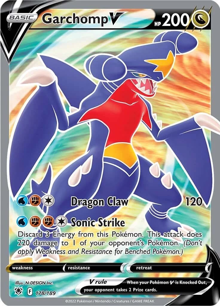 Garchomp V Astral Radiance 178 Pokémon card