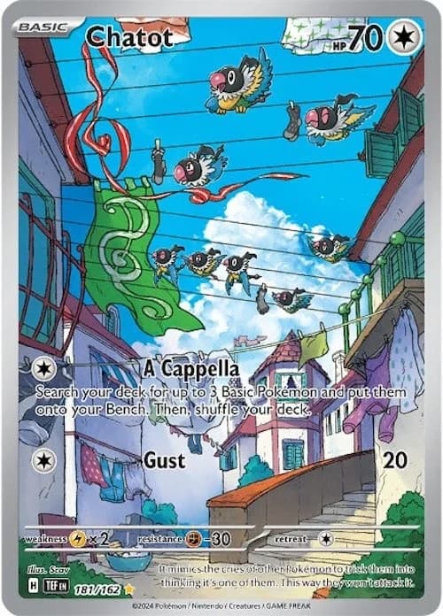 Chatot Temporal Forces 181 Pokémon card