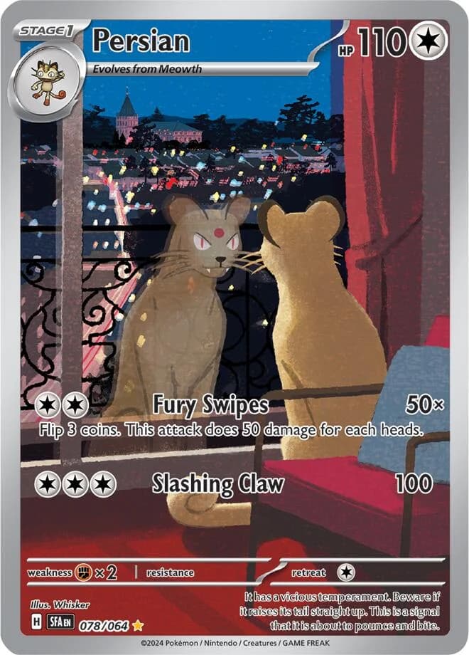 Persian Shrouded Fable 78 Pokémon card