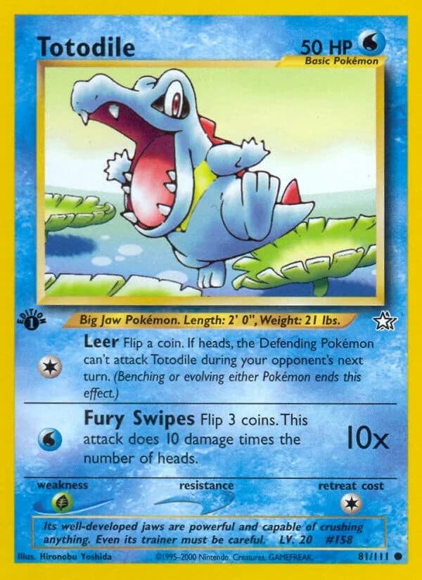 Totodile [1st Edition] Neo Genesis 81 Pokémon card