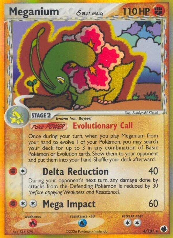 Meganium Dragon Frontiers 4 Pokémon card