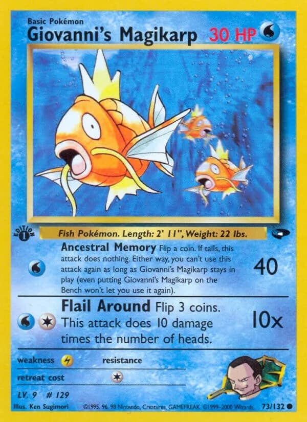 Giovanni's Magikarp [1st Edition] Gym Challenge 73 Pokémon card