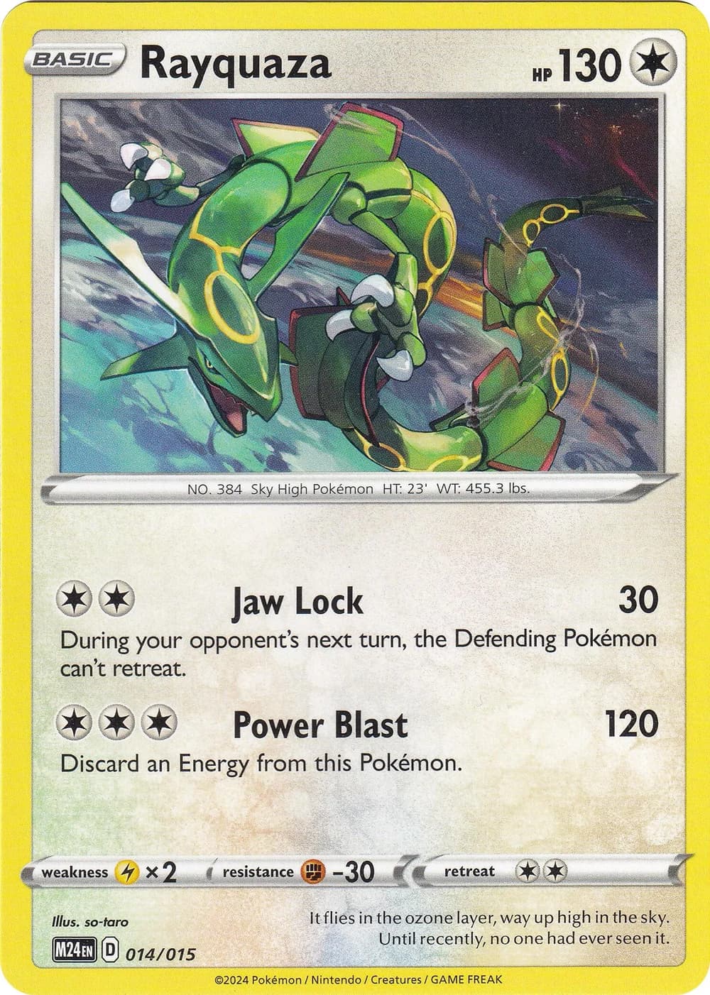 Rayquaza McDonalds 2024 14 Pokémon card