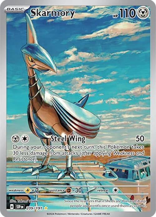 Skarmory Surging Sparks 209 Pokémon card