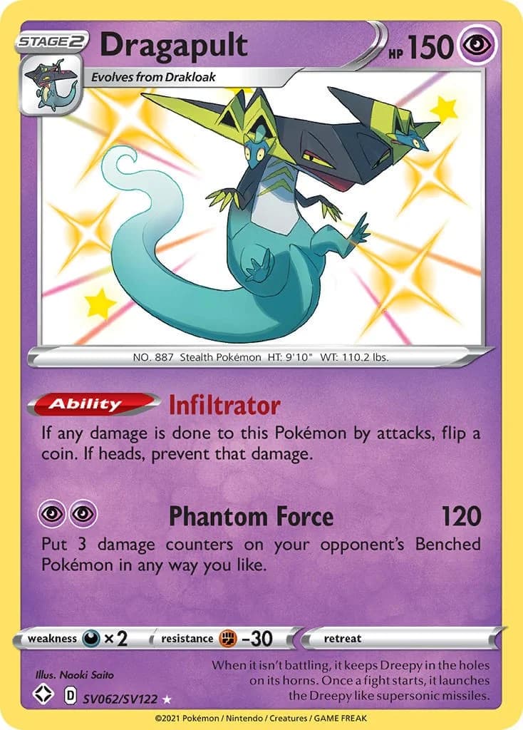 Dragapult Shining Fates SV062 Pokémon card