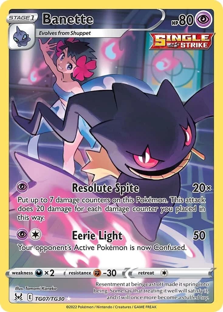 Banette Lost Origin TG07 Pokémon card