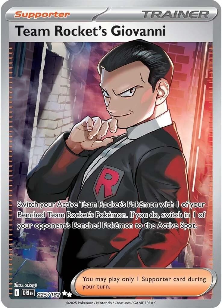 Team Rocket's Giovanni Destined Rivals 225 Pokémon card