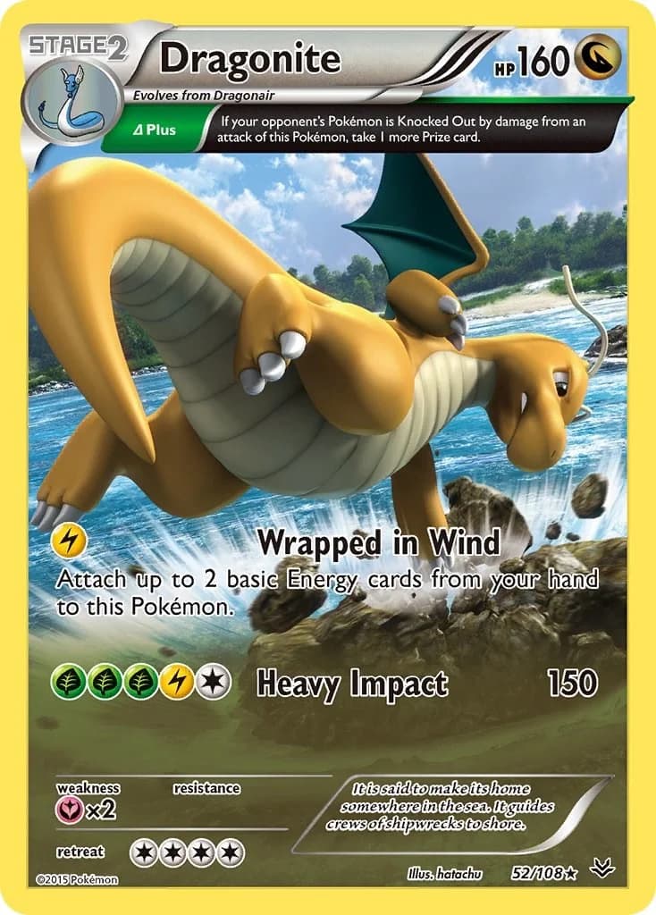 Dragonite Roaring Skies 52 Pokémon card